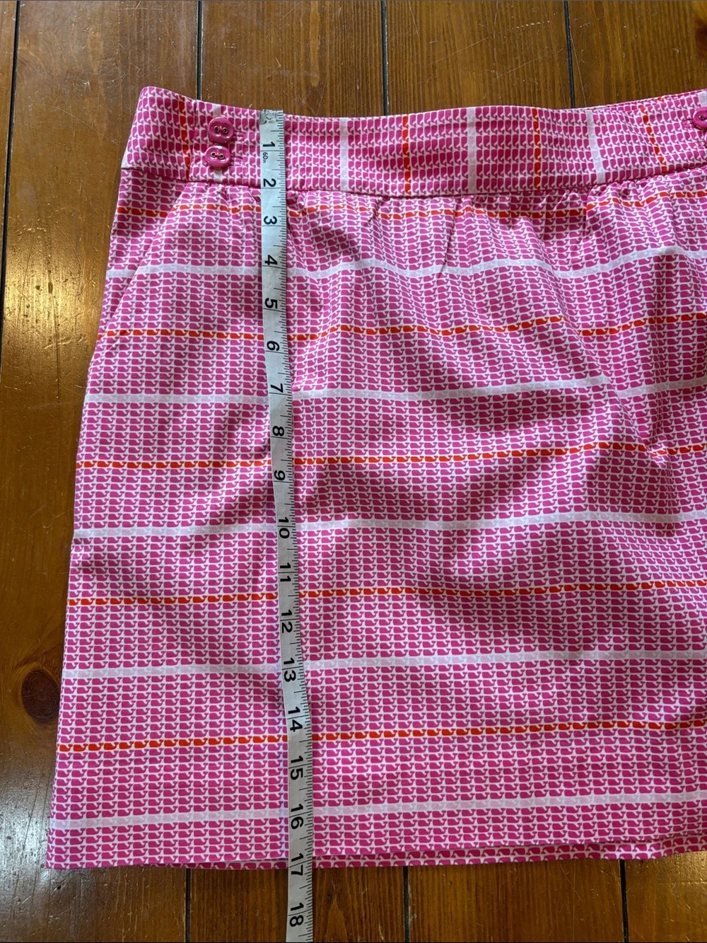 Vineyard Vines Pink White Whale Print Mini Skirt Size 8 EUC